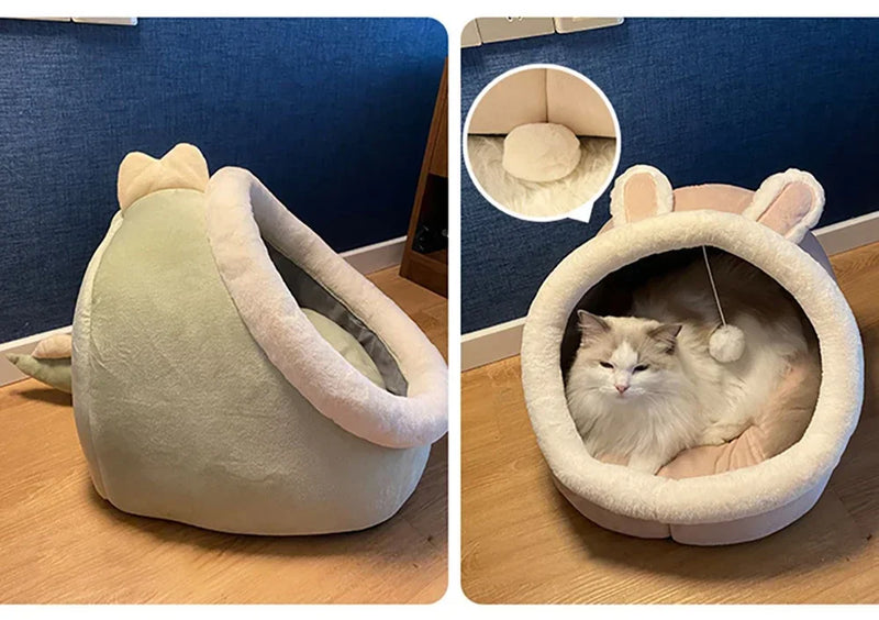 Cozy Cat Nest House – Enclosed Hideaway Bed for Comfort & Warmth