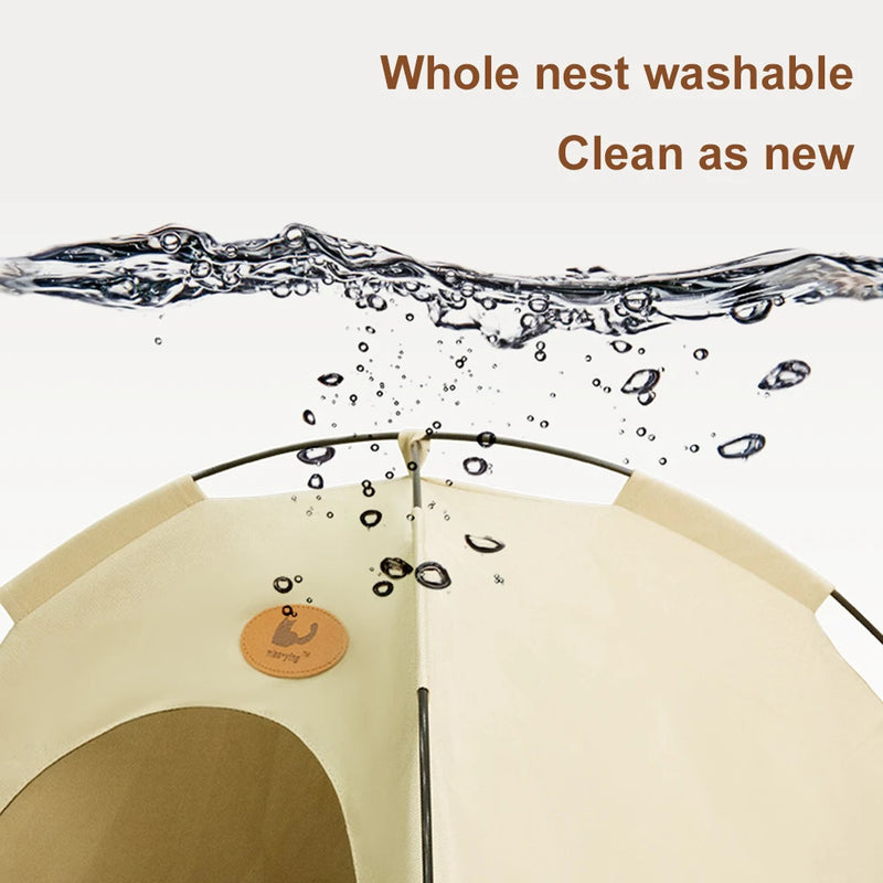 Foldable Pet Tent Bed – Cozy Indoor Hideaway for Dogs & Cats