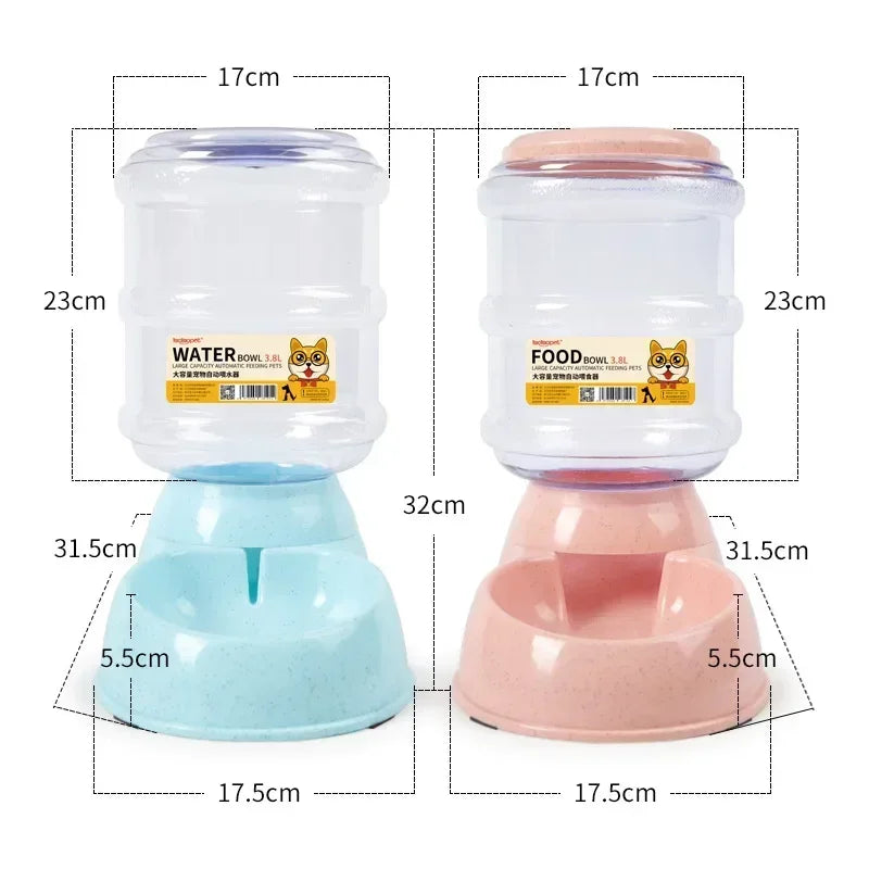 3.8L Automatic Pet Water &amp; Food Dispenser – Keep Your Pets Happy &amp; Hydrated All Day