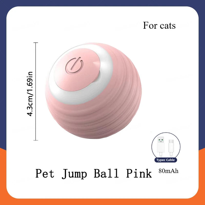 Auto-Bounce & Rolling Pet Ball – Motion-Sensing Toy for Dogs & Cats