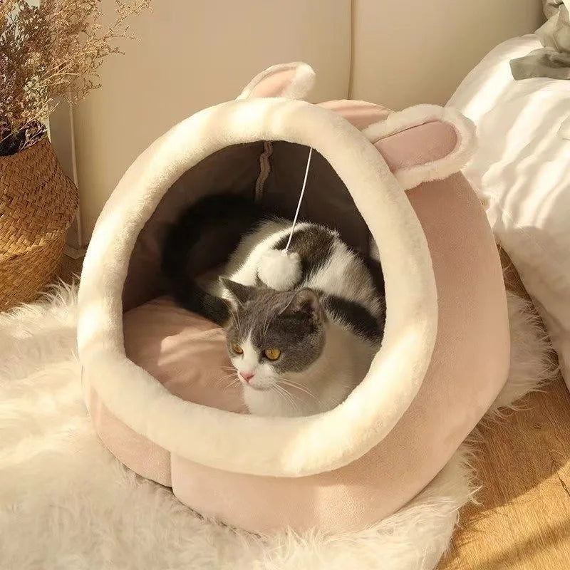 Cozy Cat Nest House – Enclosed Hideaway Bed for Comfort & Warmth