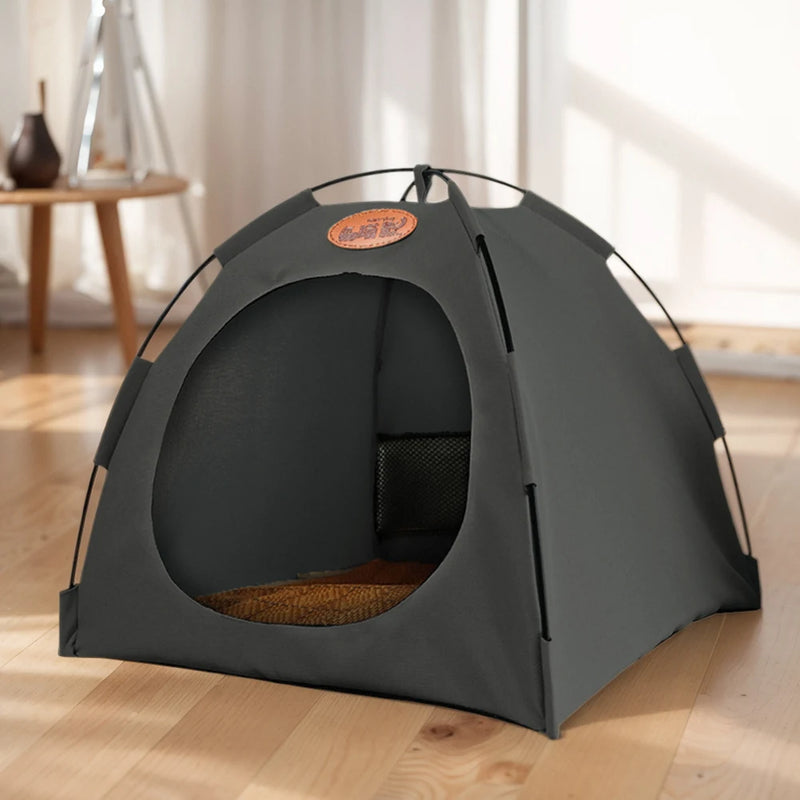 Foldable Pet Tent Bed – Cozy Indoor Hideaway for Dogs & Cats