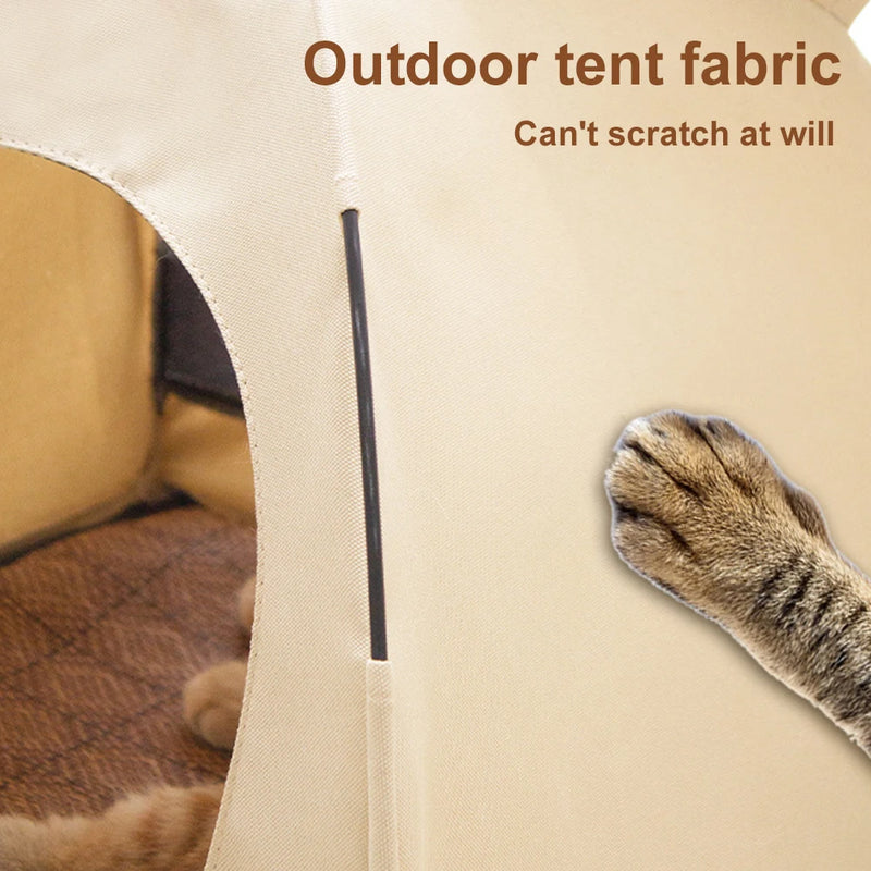 Foldable Pet Tent Bed – Cozy Indoor Hideaway for Dogs & Cats