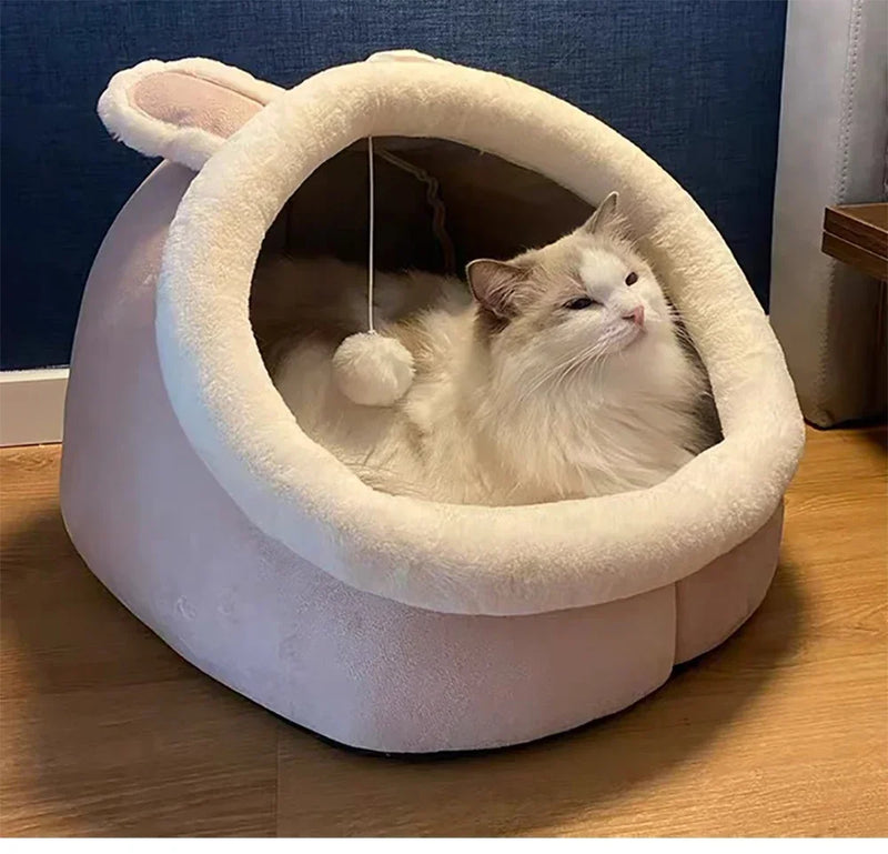 Cozy Cat Nest House – Enclosed Hideaway Bed for Comfort & Warmth