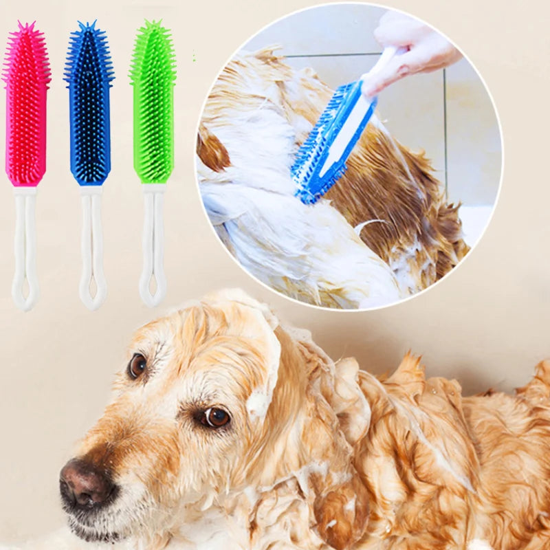 Dog Bath & Massage Brush – Deep Cleaning + Spa-Like Grooming Tool