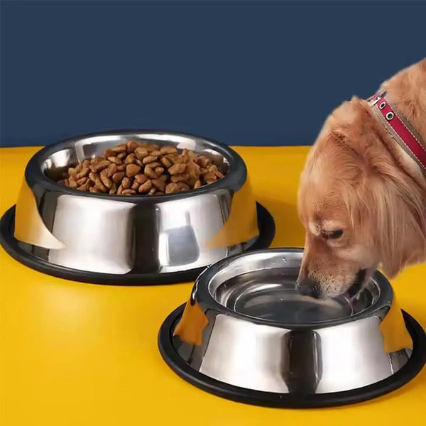 Large Capacity Stainless Steel Pet Bowl – Durable, Safe & Spill-Free