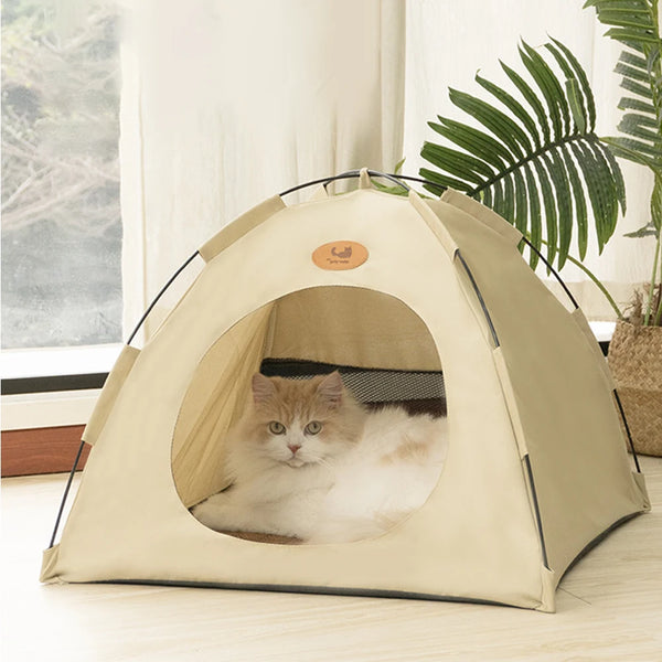 Foldable Pet Tent Bed – Cozy Indoor Hideaway for Dogs & Cats