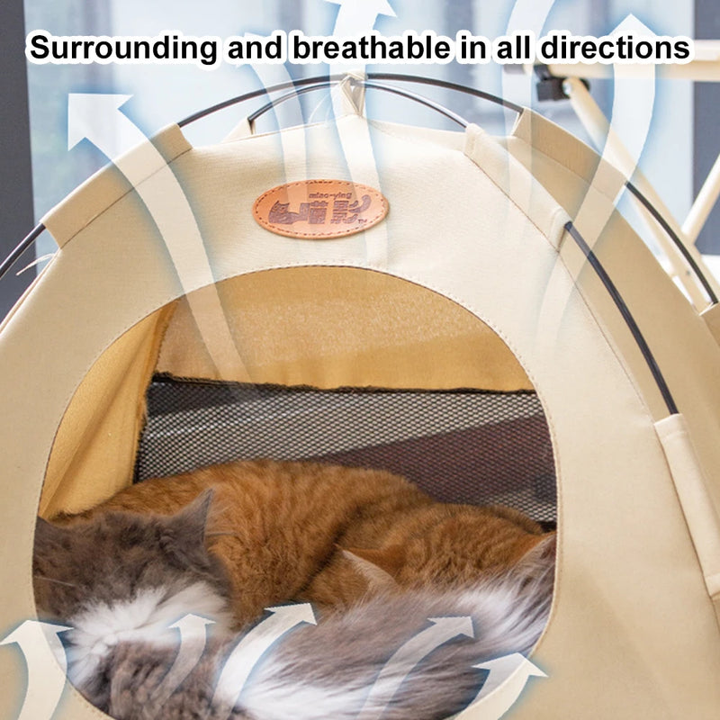 Foldable Pet Tent Bed – Cozy Indoor Hideaway for Dogs & Cats