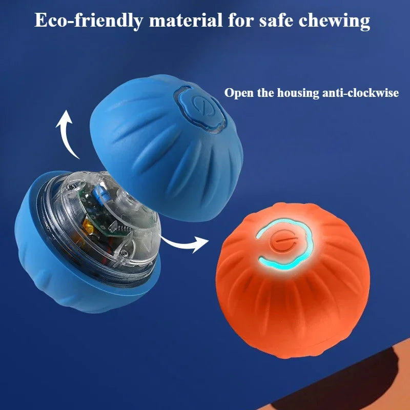 Auto-Bounce & Rolling Pet Ball – Motion-Sensing Toy for Dogs & Cats