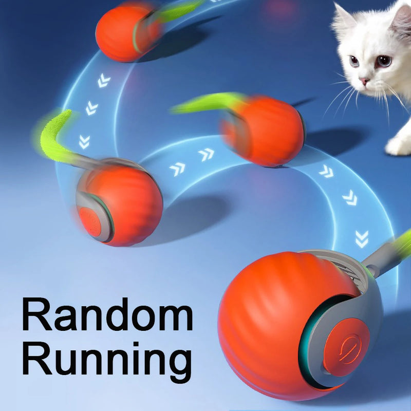Smart Interactive Pet Ball – Fast-Rolling & Auto-Motion Toy for Dogs & Cats