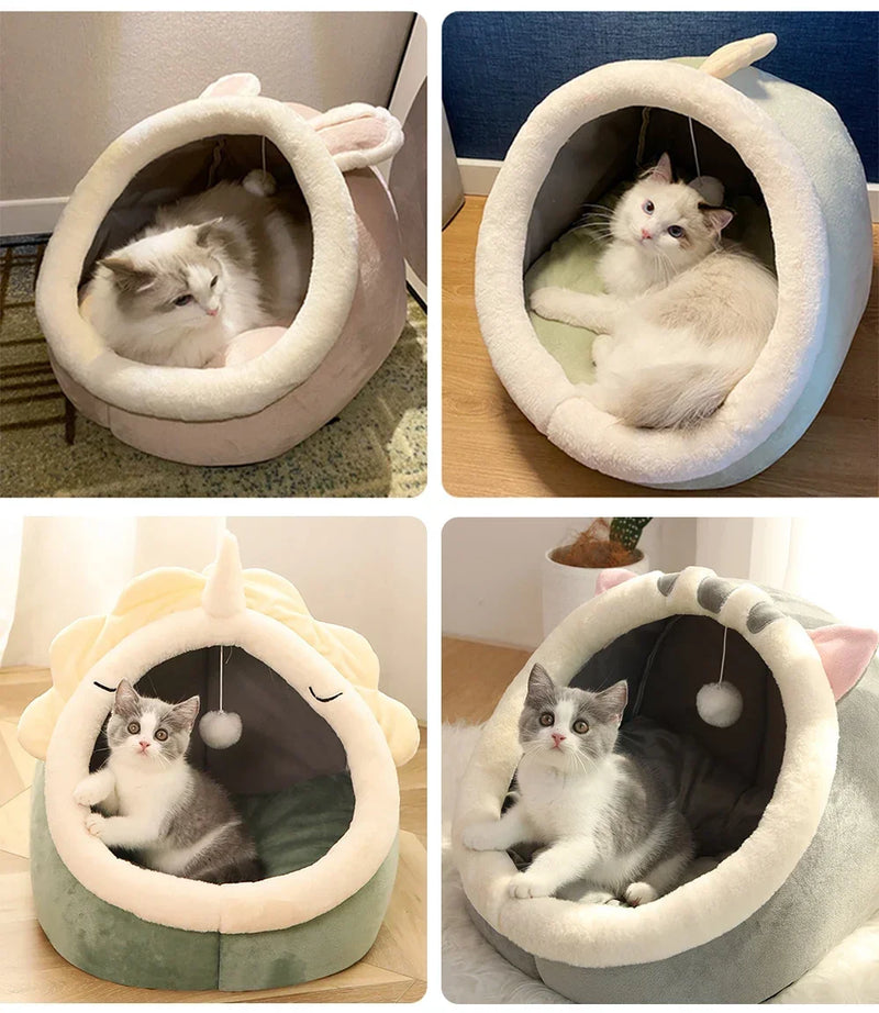 Cozy Cat Nest House – Enclosed Hideaway Bed for Comfort & Warmth