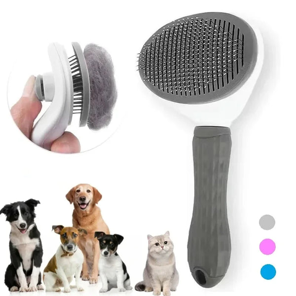 2-in-1 Grooming Brush for Dogs & Cats – Deshedding & Massage Tool