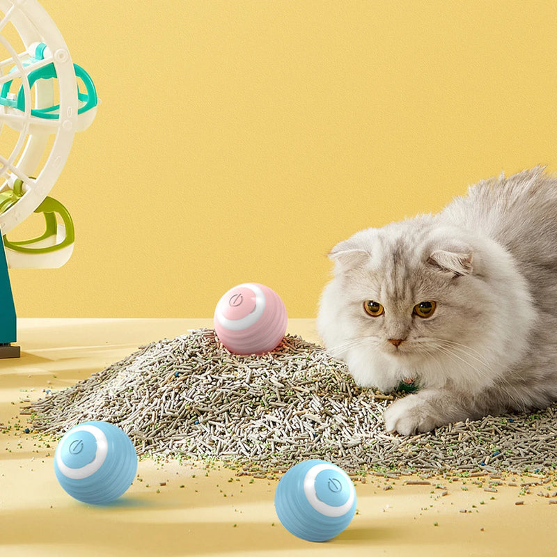 Auto-Bounce & Rolling Pet Ball – Motion-Sensing Toy for Dogs & Cats