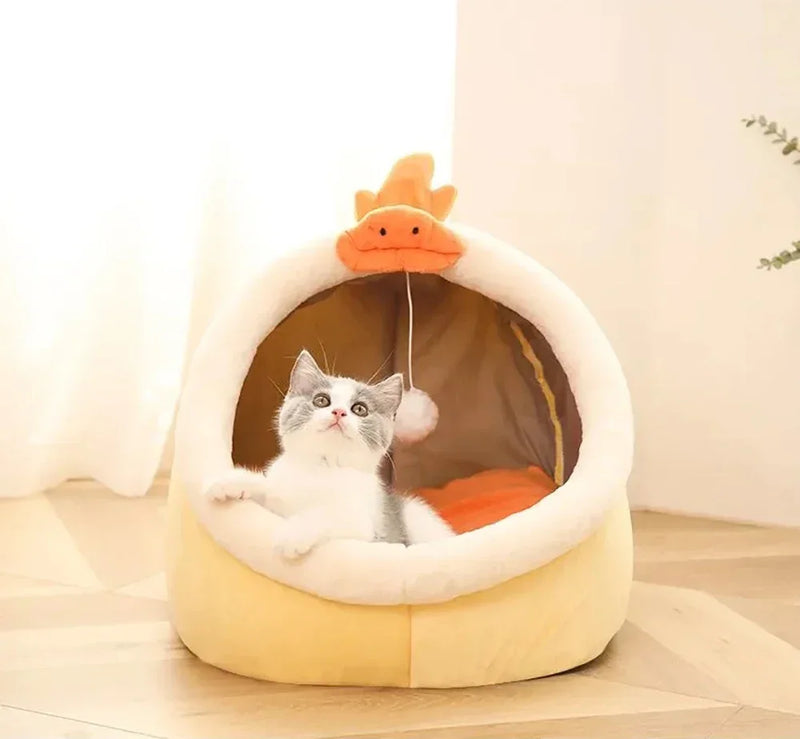 Cozy Cat Nest House – Enclosed Hideaway Bed for Comfort & Warmth
