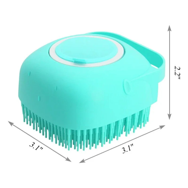 2-in-1 Dog Shampoo & Massage Brush – Deep Cleaning + Relaxing Bath Time