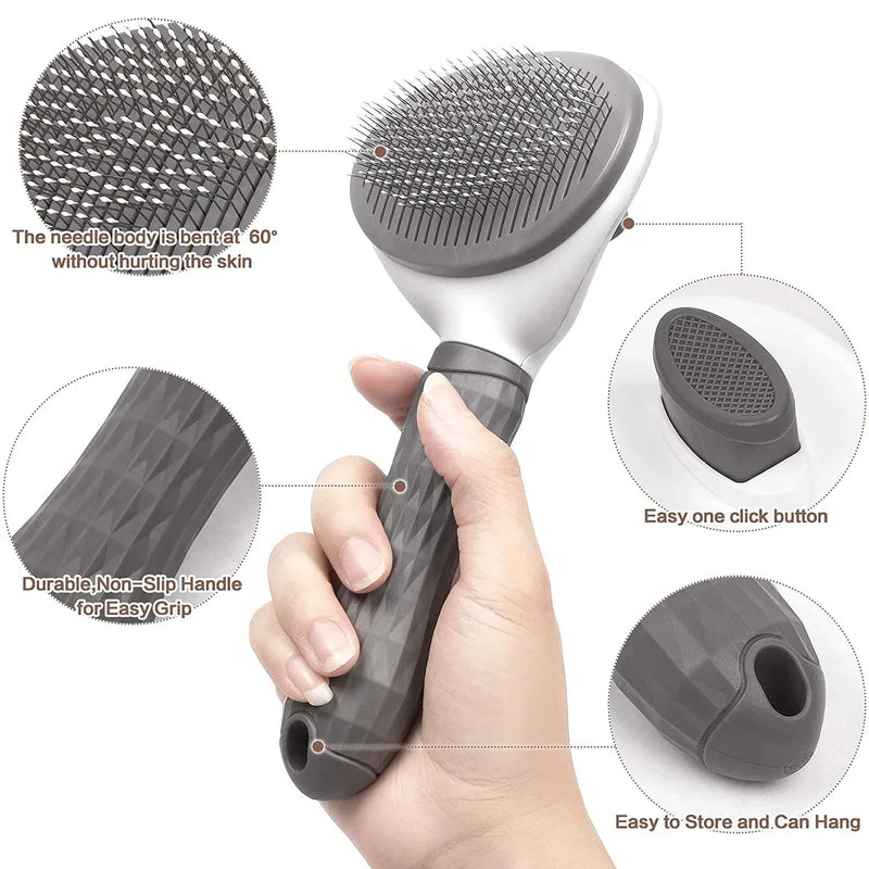 2-in-1 Grooming Brush for Dogs & Cats – Deshedding & Massage Tool
