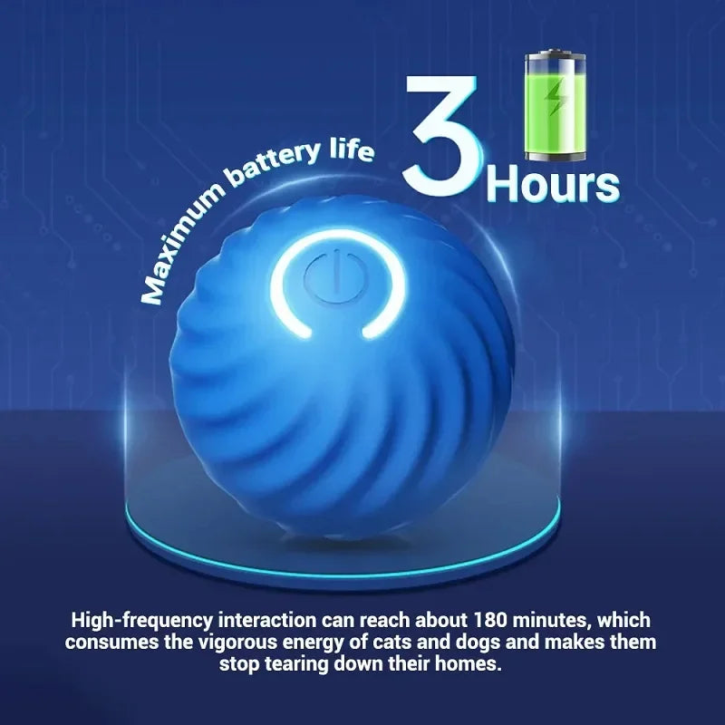 Auto-Bounce & Rolling Pet Ball – Motion-Sensing Toy for Dogs & Cats