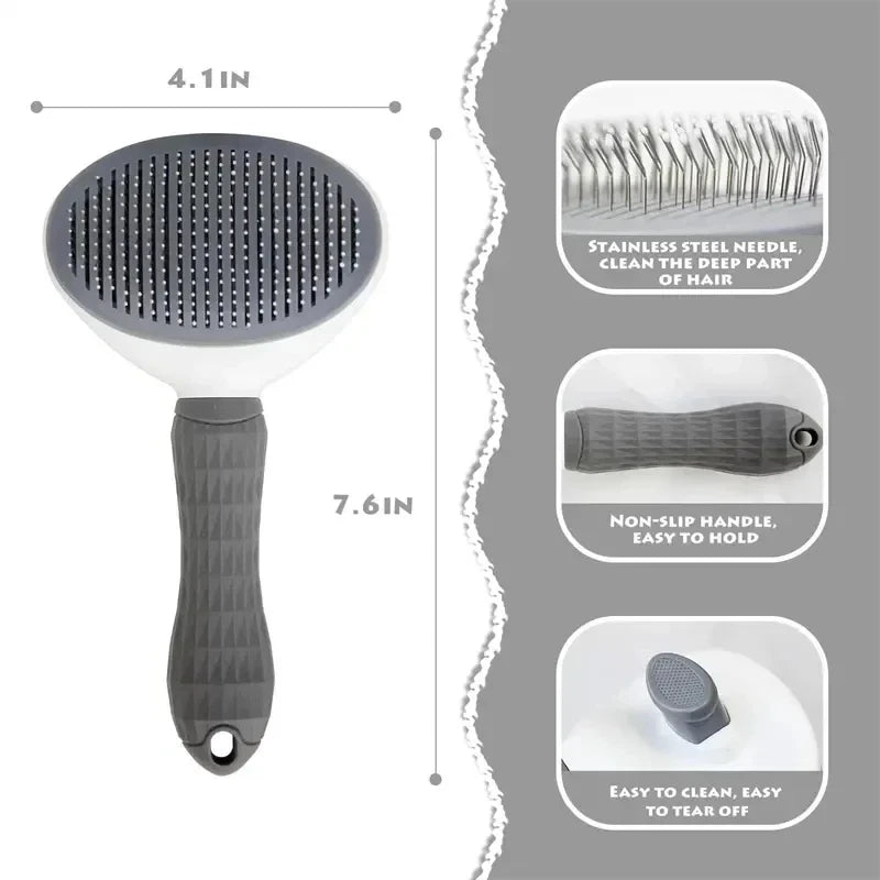 2-in-1 Grooming Brush for Dogs & Cats – Deshedding & Massage Tool