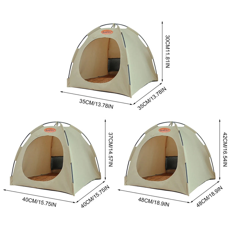 Foldable Pet Tent Bed – Cozy Indoor Hideaway for Dogs & Cats