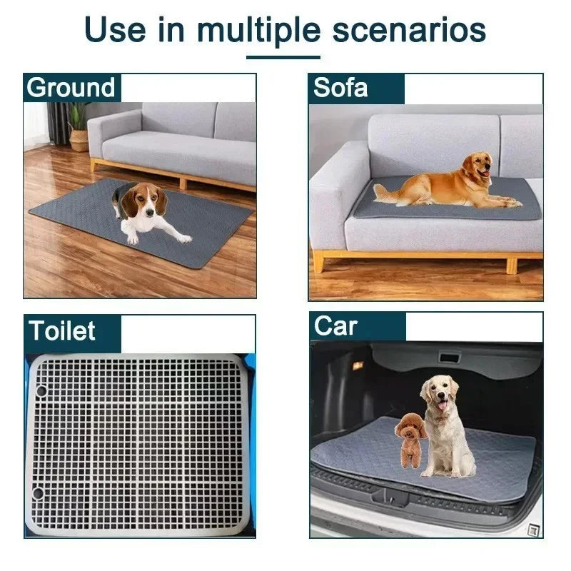 Reusable Waterproof Dog Pee Pad – Washable, Non-Slip & Eco-Friendly