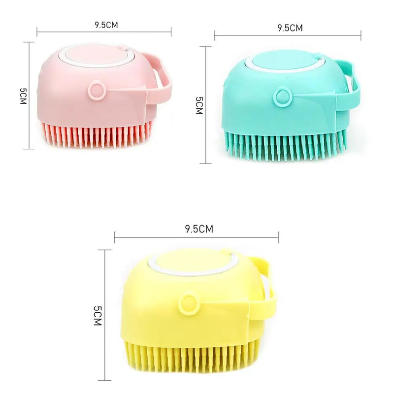 2-in-1 Dog Shampoo & Massage Brush – Deep Cleaning + Relaxing Bath Time
