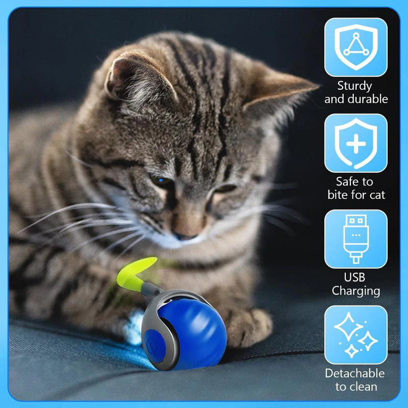 Smart Interactive Pet Ball – Fast-Rolling & Auto-Motion Toy for Dogs & Cats