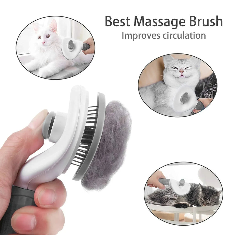 2-in-1 Grooming Brush for Dogs & Cats – Deshedding & Massage Tool