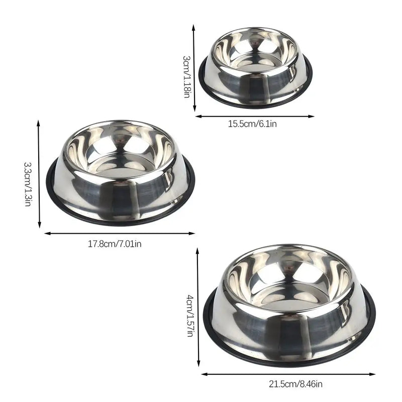 Large Capacity Stainless Steel Pet Bowl – Durable, Safe & Spill-Free