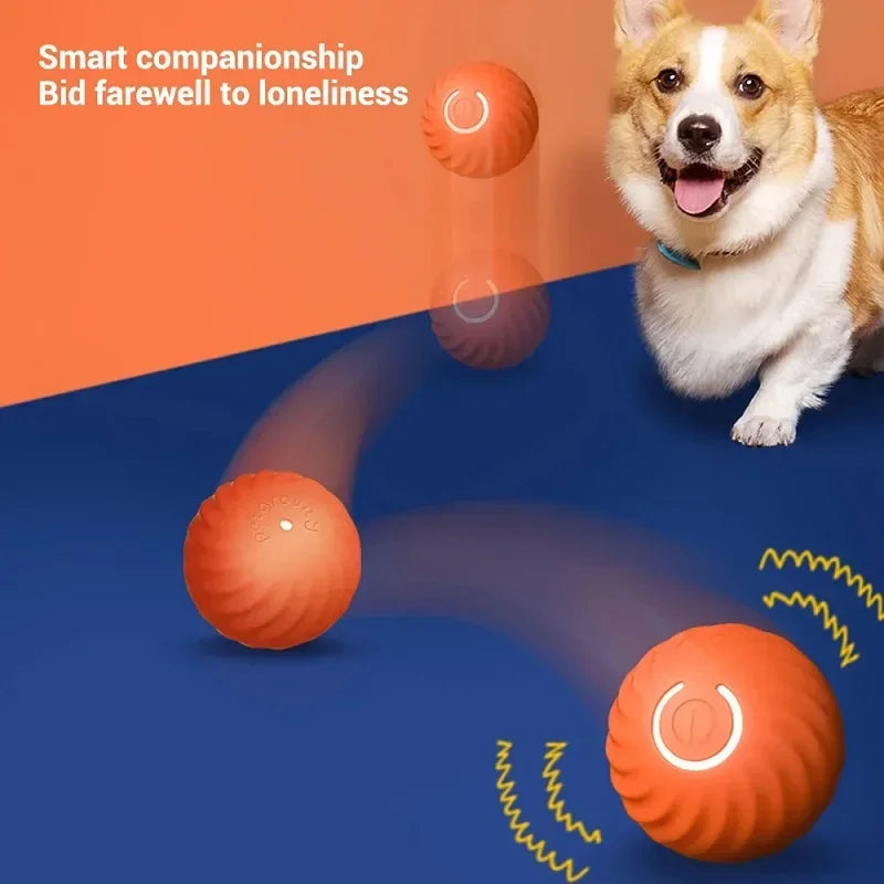 Auto-Bounce & Rolling Pet Ball – Motion-Sensing Toy for Dogs & Cats