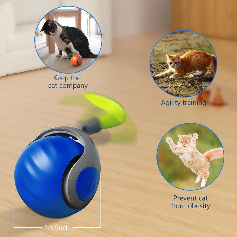Smart Interactive Pet Ball – Fast-Rolling & Auto-Motion Toy for Dogs & Cats