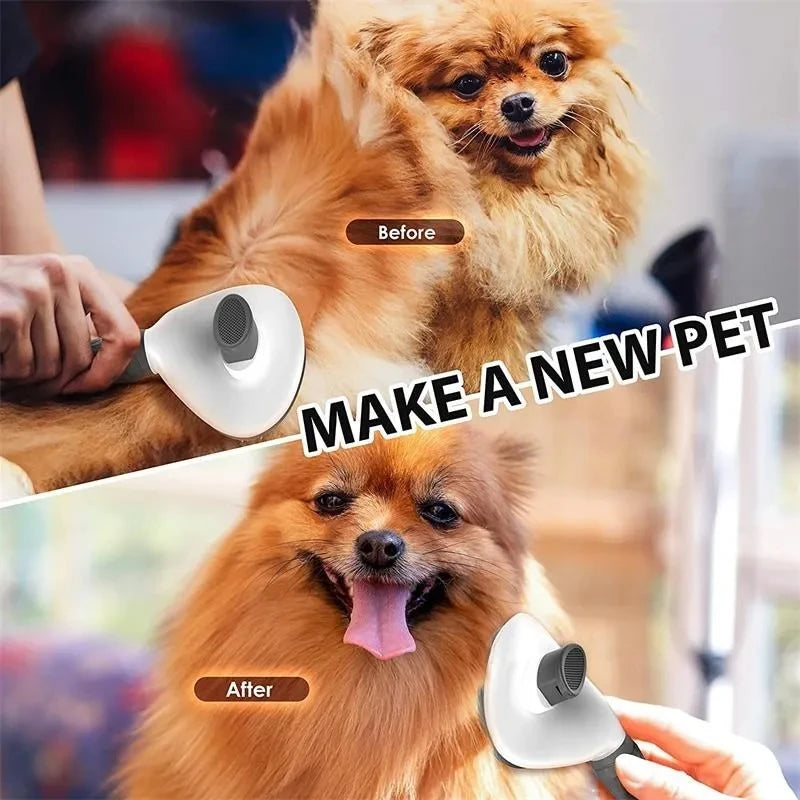 2-in-1 Grooming Brush for Dogs & Cats – Deshedding & Massage Tool