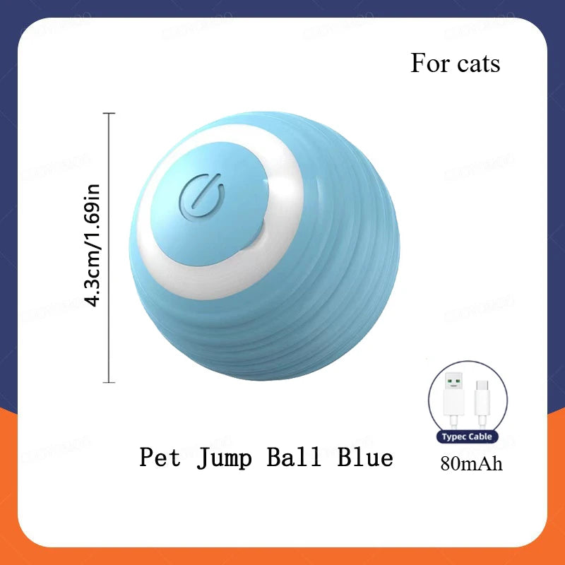 Auto-Bounce & Rolling Pet Ball – Motion-Sensing Toy for Dogs & Cats