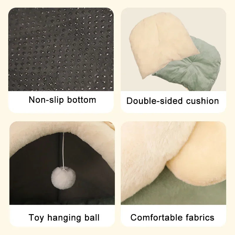 Cozy Cat Nest House – Enclosed Hideaway Bed for Comfort & Warmth