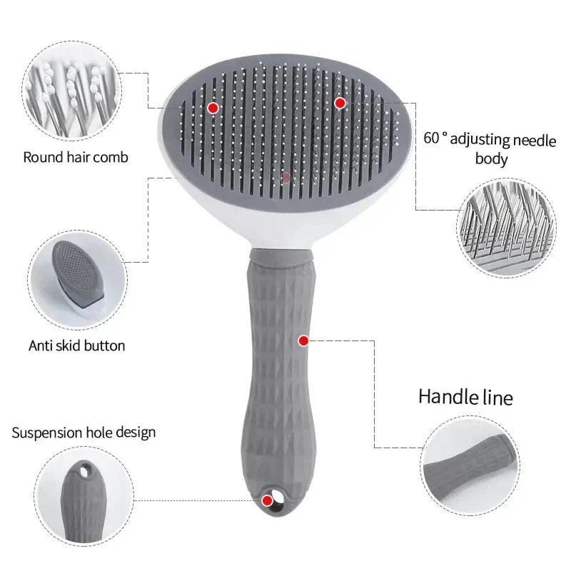 2-in-1 Grooming Brush for Dogs & Cats – Deshedding & Massage Tool